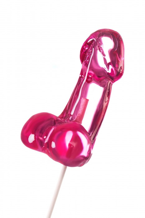 Розовый леденец в форме члена со вкусом айриш крим - 80 гр. - Sosuчki - купить с доставкой в Южно-Сахалинске