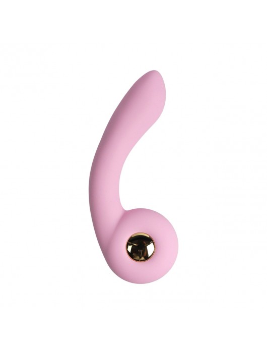 Розовый вибростимулятор точки G с нагревом Bendable Heating G-Spot Vibrator - Youvic