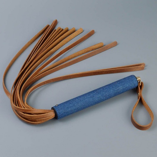 Плеть с джинсовой ручкой «Дикий Запад» - 60 см. - Sitabella - купить с доставкой в Южно-Сахалинске
