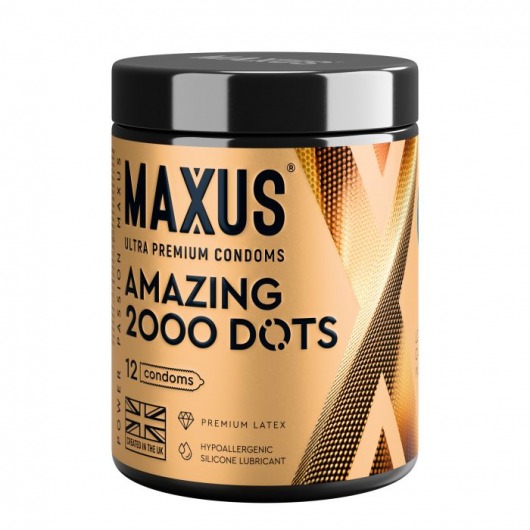 Точечные презервативы MAXUS 2000 Amazing Dots с железным кейсом - 12 шт. - Maxus - купить с доставкой в Южно-Сахалинске