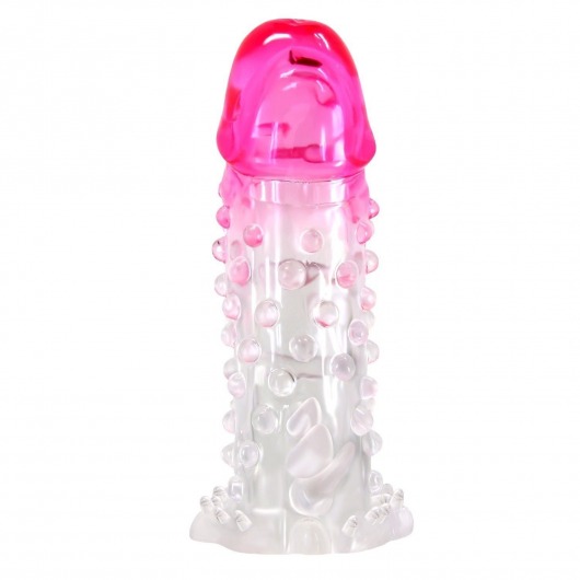 Прозрачно-розовая насадка на пенис Wilford - 13,5 см. - Baile - в Южно-Сахалинске купить с доставкой