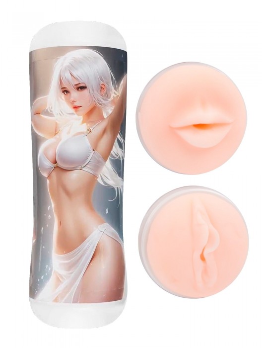 Двусторонний мастурбатор в колбе аниме - вагина и ротик - Tokyo Style - в Южно-Сахалинске купить с доставкой