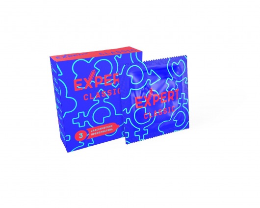 Классические презервативы Expert Classic - 3 шт. - Expert - купить с доставкой в Южно-Сахалинске