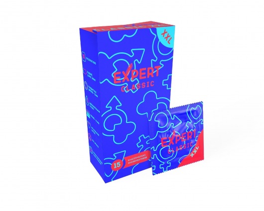 Презервативы увеличенного размера Expert Classic XXL - 15 шт. - Expert - купить с доставкой в Южно-Сахалинске