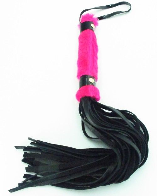 Нежная плеть с розовым мехом BDSM Light - 43 см. - БДСМ Арсенал - купить с доставкой в Южно-Сахалинске