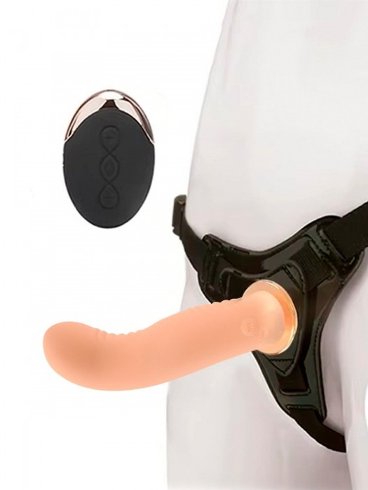 Женский вибрострапон со съемной насадкой и пультом ДУ - Erokay - купить с доставкой в Южно-Сахалинске