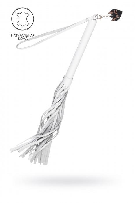 Белая кожаная плеть - 50 см. - Pecado - купить с доставкой в Южно-Сахалинске