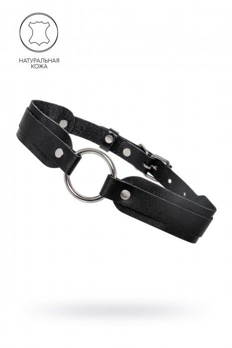 Черный кожаный чокер-ошейник со скруглёнными углами - Pecado - купить с доставкой в Южно-Сахалинске