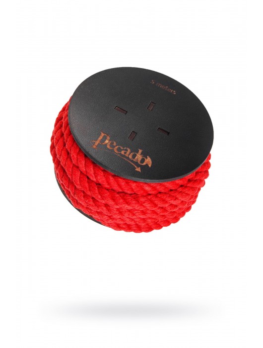 Красная веревка для шибари на катушке - 5 м. - Pecado - купить с доставкой в Южно-Сахалинске