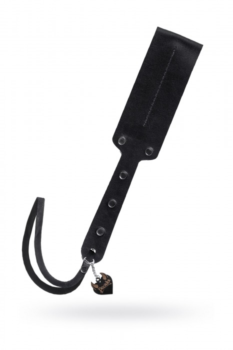 Черный кожаный пэддл - 32 см. - Pecado - купить с доставкой в Южно-Сахалинске