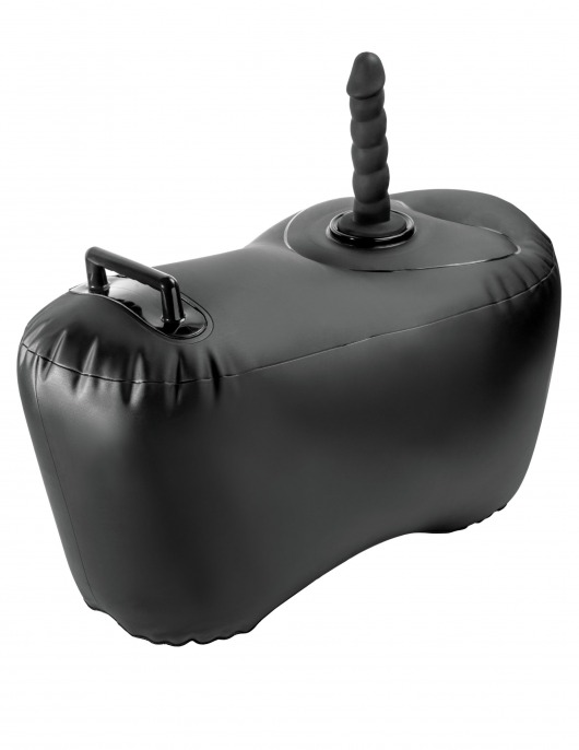 Черное надувное кресло с платформой для фиксации дилдо Body Dock Inflatable Love Seat - Pipedream - купить с доставкой в Южно-Сахалинске