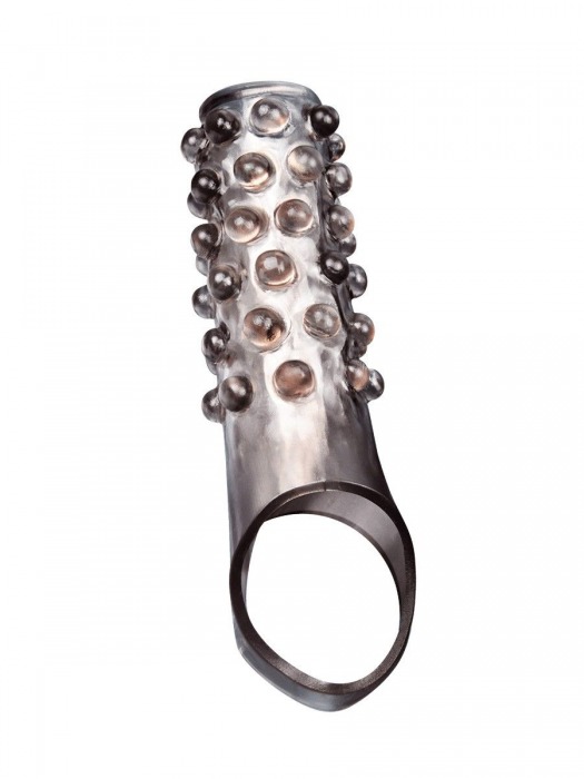 Дымчатая насадка на пенис с выпуклостями - 11 см. - Sex Expert - в Южно-Сахалинске купить с доставкой