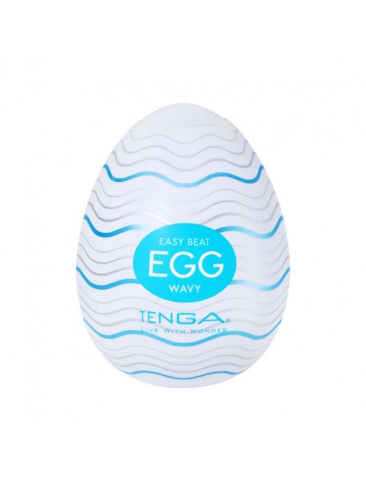 Мастурбатор-яйцо Tenga Egg Wavy - Tenga - в Южно-Сахалинске купить с доставкой