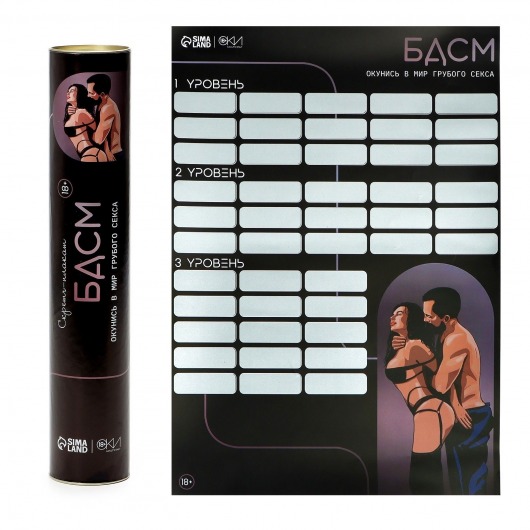 Плакат для двоих со скретч-слоем «БДСМ» - Сима-Ленд - купить с доставкой в Южно-Сахалинске