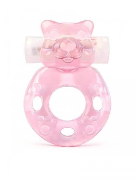 Розовое эрекционное виброкольцо в форме мишки - 1137 - в Южно-Сахалинске купить с доставкой