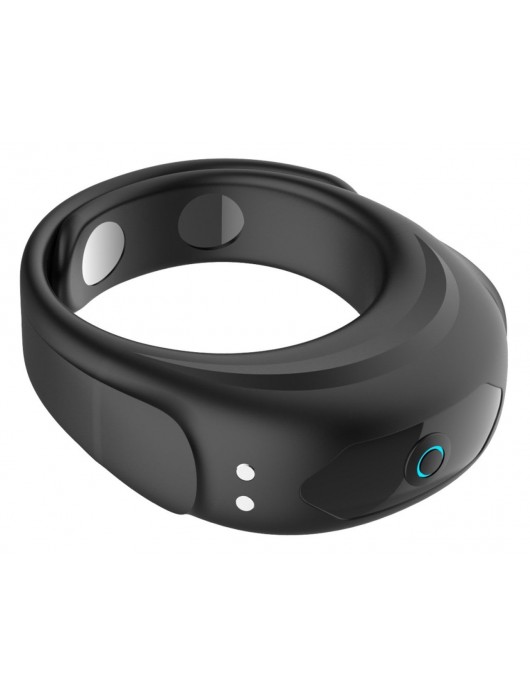 Черное эрекционное виброкольцо на ремешках - Boys of Toys - в Южно-Сахалинске купить с доставкой