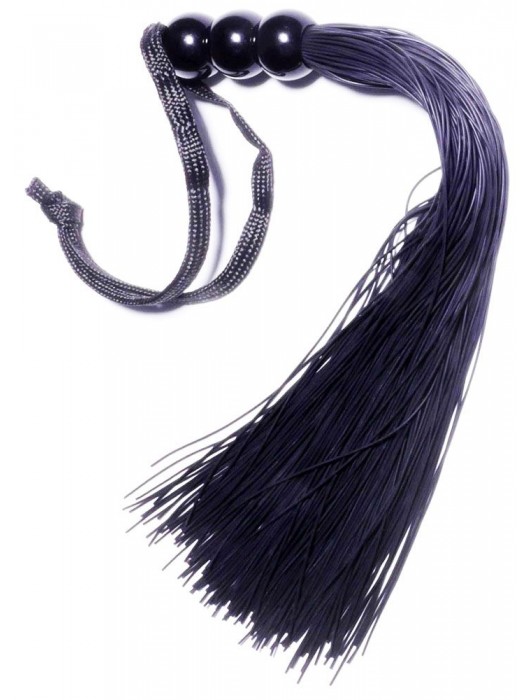 Черная силиконовая плетка - 25,4 см. - Boys of Toys - купить с доставкой в Южно-Сахалинске