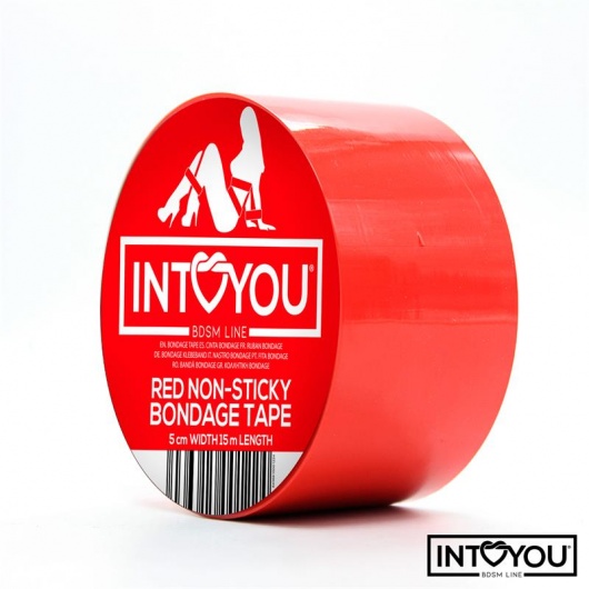 Красный скотч для фиксации Non-Sticky Bondage Tape - 15 м. - Intoyou - купить с доставкой в Южно-Сахалинске