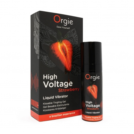 Жидкий вибратор Orgie High Voltage Strawberry - 15 мл. - ORGIE - купить с доставкой в Южно-Сахалинске