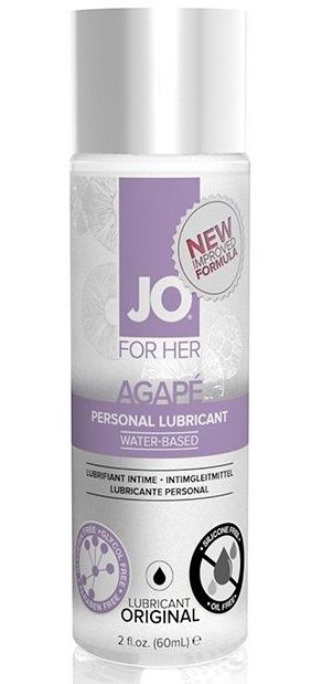 Лубрикант на водной основе для женщин JO AGAPE LUBRICANT ORIGINAL - 60 мл. - System JO - купить с доставкой в Южно-Сахалинске