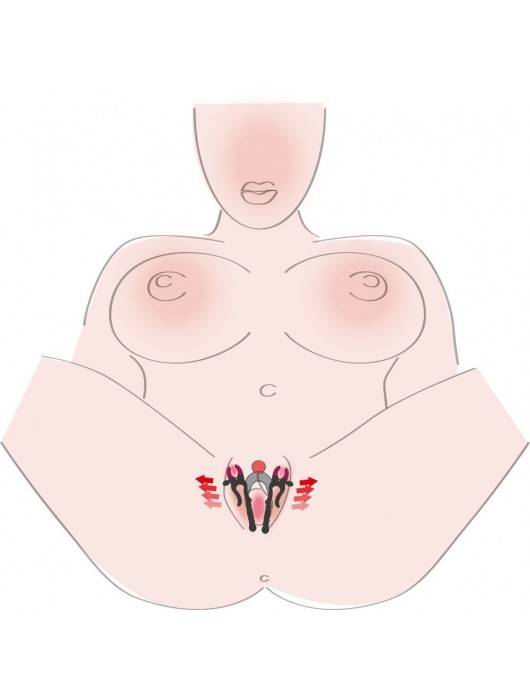 Зажим на половые губы с гибкой перемычкой для G-стимуляции - Orion