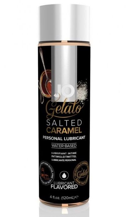 Лубрикант с ароматом солёной карамели JO GELATO SALTED CARAMEL - 120 мл. - System JO - купить с доставкой в Южно-Сахалинске