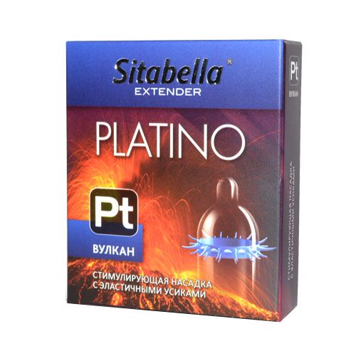 Стимулирующая насадка с усиками Platino  Вулкан - Sitabella - купить с доставкой в Южно-Сахалинске