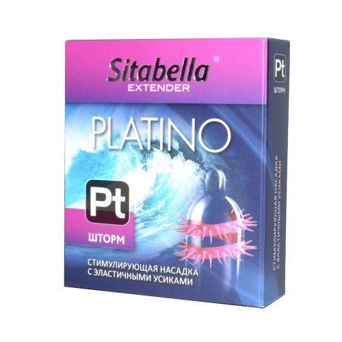 Стимулирующая насадка со спиралью из усиков Platino  Шторм - Sitabella - купить с доставкой в Южно-Сахалинске