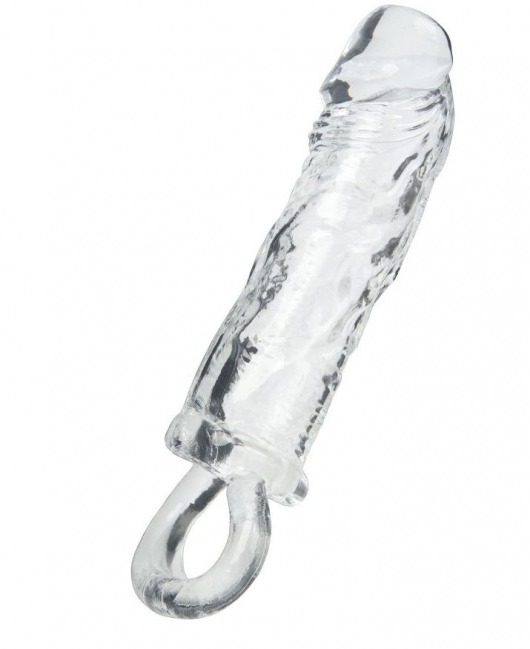 Прозрачная насадка с петлёй для фиксации - 14 см. - ToyFa - в Южно-Сахалинске купить с доставкой