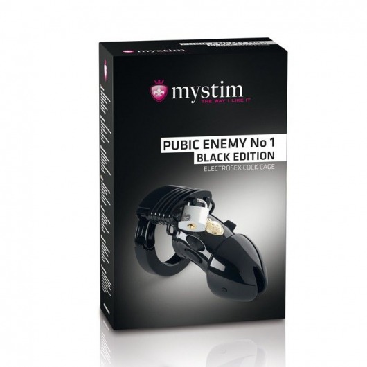 Пояс верности с электростимуляцией Mystim Pubic Enemy No1 Black Edition - MyStim - купить с доставкой в Южно-Сахалинске