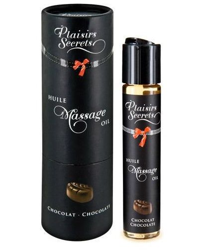 Массажное масло с ароматом шоколада Huile de Massage Gourmande Chocolat - 59 мл. - Plaisir Secret - купить с доставкой в Южно-Сахалинске
