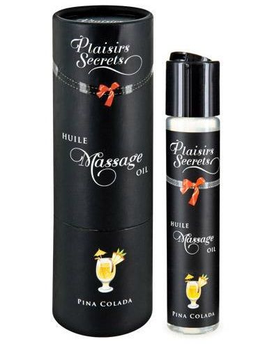 Массажное масло с ароматом пина колады Huile de Massage Gourmande Pina Colada - 59 мл. - Plaisir Secret - купить с доставкой в Южно-Сахалинске