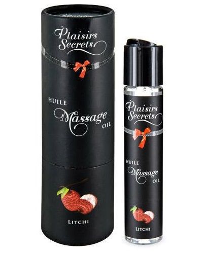 Массажное масло с ароматом личи Huile de Massage Gourmande Litchi - 59 мл. - Plaisir Secret - купить с доставкой в Южно-Сахалинске