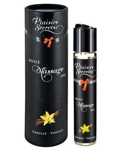 Массажное масло с ароматом ванили Huile de Massage Gourmande Vanille - 59 мл. - Plaisir Secret - купить с доставкой в Южно-Сахалинске