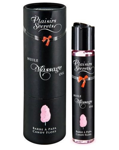 Массажное масло с ароматом сладкой ваты Huile de Massage Gourmande Barbe à Papa - 59 мл. - Plaisir Secret - купить с доставкой в Южно-Сахалинске