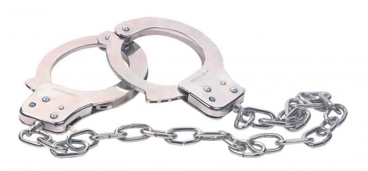 Наручники из металла с длинной цепочкой CHROME HANDCUFFS METAL HANDCUFFS W. KEY - NMC - купить с доставкой в Южно-Сахалинске