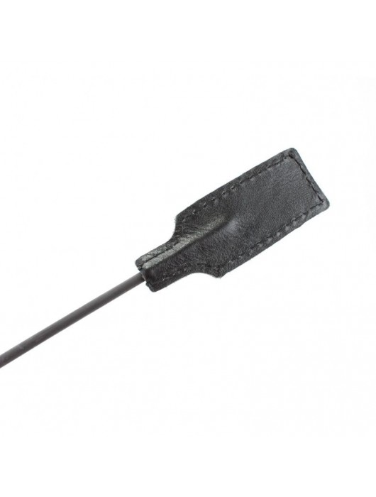 Чёрный профессиональный стек с золотистой рукоятью - 73 см. - БДСМ Арсенал - купить с доставкой в Южно-Сахалинске