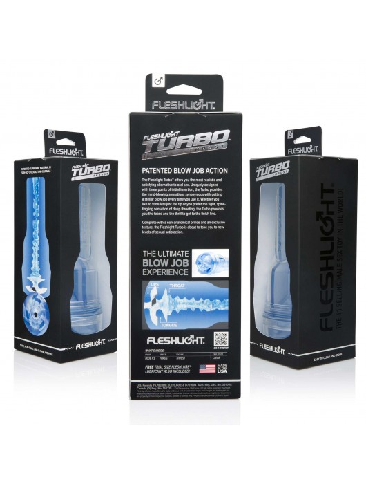 Мастурбатор Fleshlight Turbo - Trust Blue Ice - Fleshlight - в Южно-Сахалинске купить с доставкой