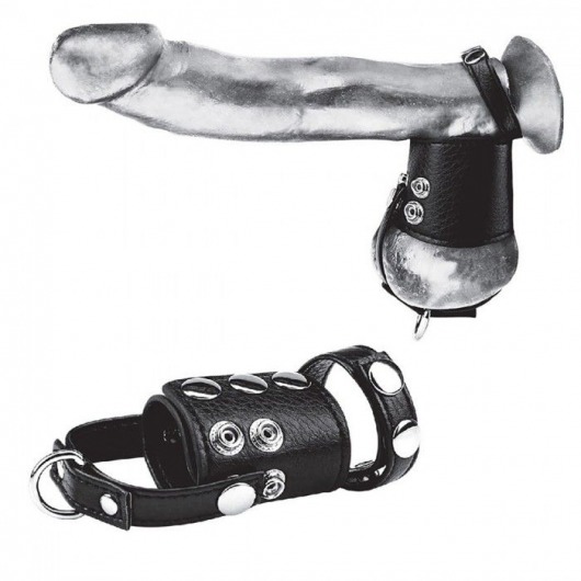 Кольцо на член и мошонку Cock Ring With 2  Ball Stretcher And Optional Weight Ring - BlueLine - в Южно-Сахалинске купить с доставкой