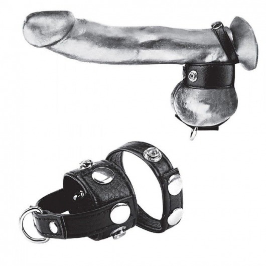 Утяжка для мошонки и пениса Cock Ring With 1  Ball Stretcher And Optional Weight Ring - BlueLine - купить с доставкой в Южно-Сахалинске
