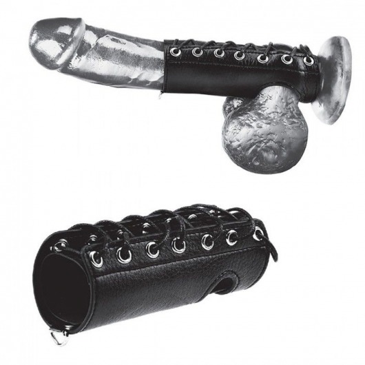 Сбруя на член на шнуровке 5  Cock Sheath - BlueLine - купить с доставкой в Южно-Сахалинске