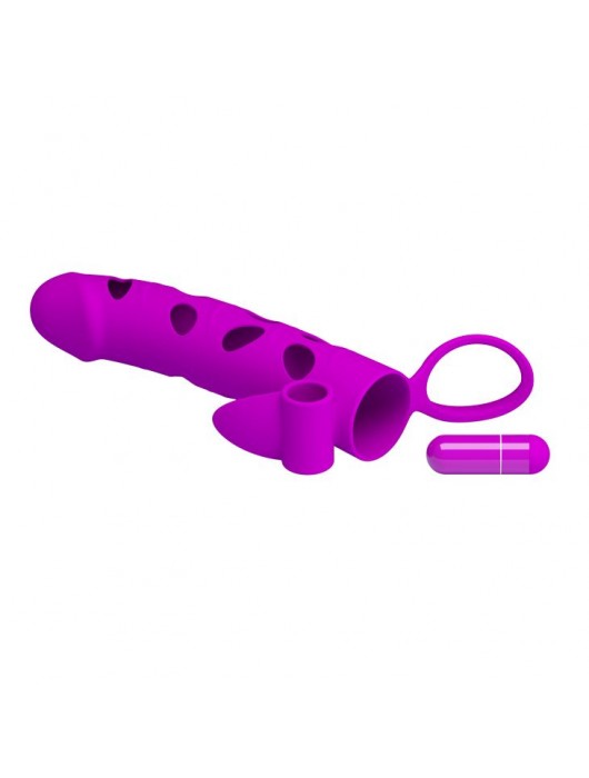 Насадка с закрытой головкой и виброэлементом для клиторального массажа - Baile - в Южно-Сахалинске купить с доставкой