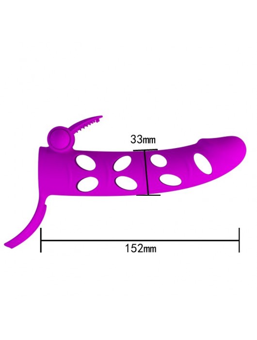 Насадка с закрытой головкой и виброэлементом для клиторального массажа - Baile - в Южно-Сахалинске купить с доставкой