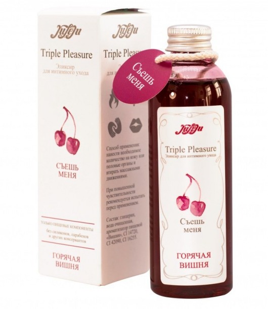 Эликсир Triple Pleasure  Горячая вишня  - 130 гр. - JULEJU - купить с доставкой в Южно-Сахалинске