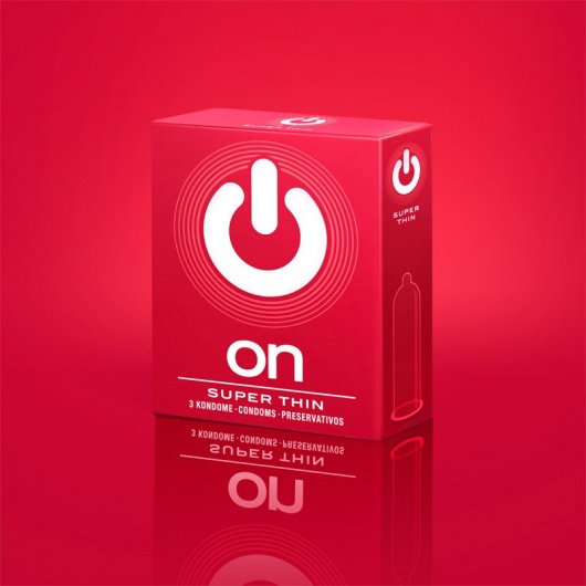 Супертонкие презервативы ON) Super Thin - 3 шт. - ON) - купить с доставкой в Южно-Сахалинске