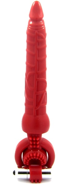 Красная вибронасадка с анальным стимулятором - ToyFa - в Южно-Сахалинске купить с доставкой