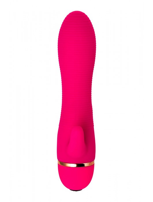 Розовый вибромассажёр с небольшим клиторальным отростком - 15 см. - A-toys
