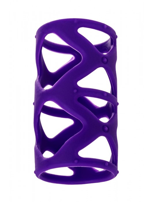 Фиолетовая насадка-сетка на пенис - 7,5 см. - A-toys - в Южно-Сахалинске купить с доставкой