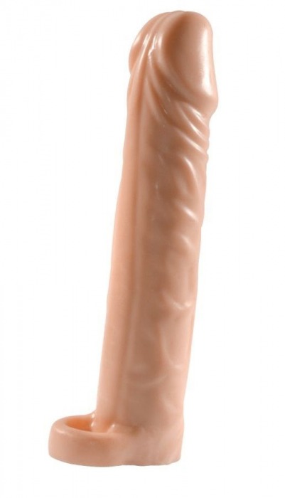 Телесная насадка-удлинитель Extension sleeve с подхватом - 17 см. - Sitabella - в Южно-Сахалинске купить с доставкой