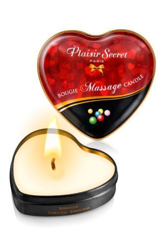 Массажная свеча с ароматом бубль-гума Bougie Massage Candle - 35 мл. - Plaisir Secret - купить с доставкой в Южно-Сахалинске